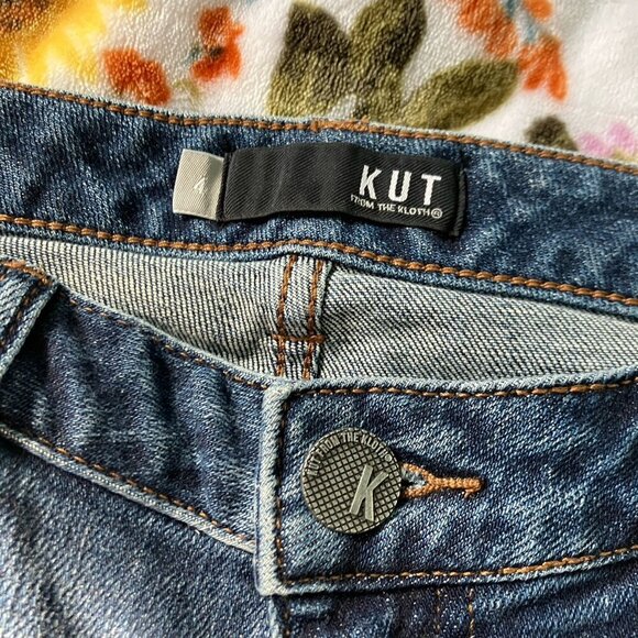 Kut from the Kloth Jeans Womens 4 Reese Ankle Straight Leg Distressed - Picture 6 of 10